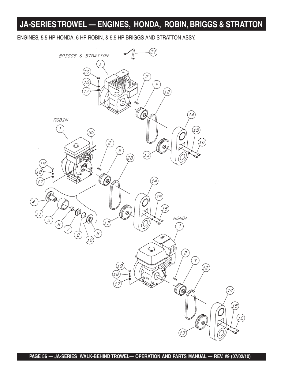 Multiquip JA-SERIES User Manual | Page 56 / 120