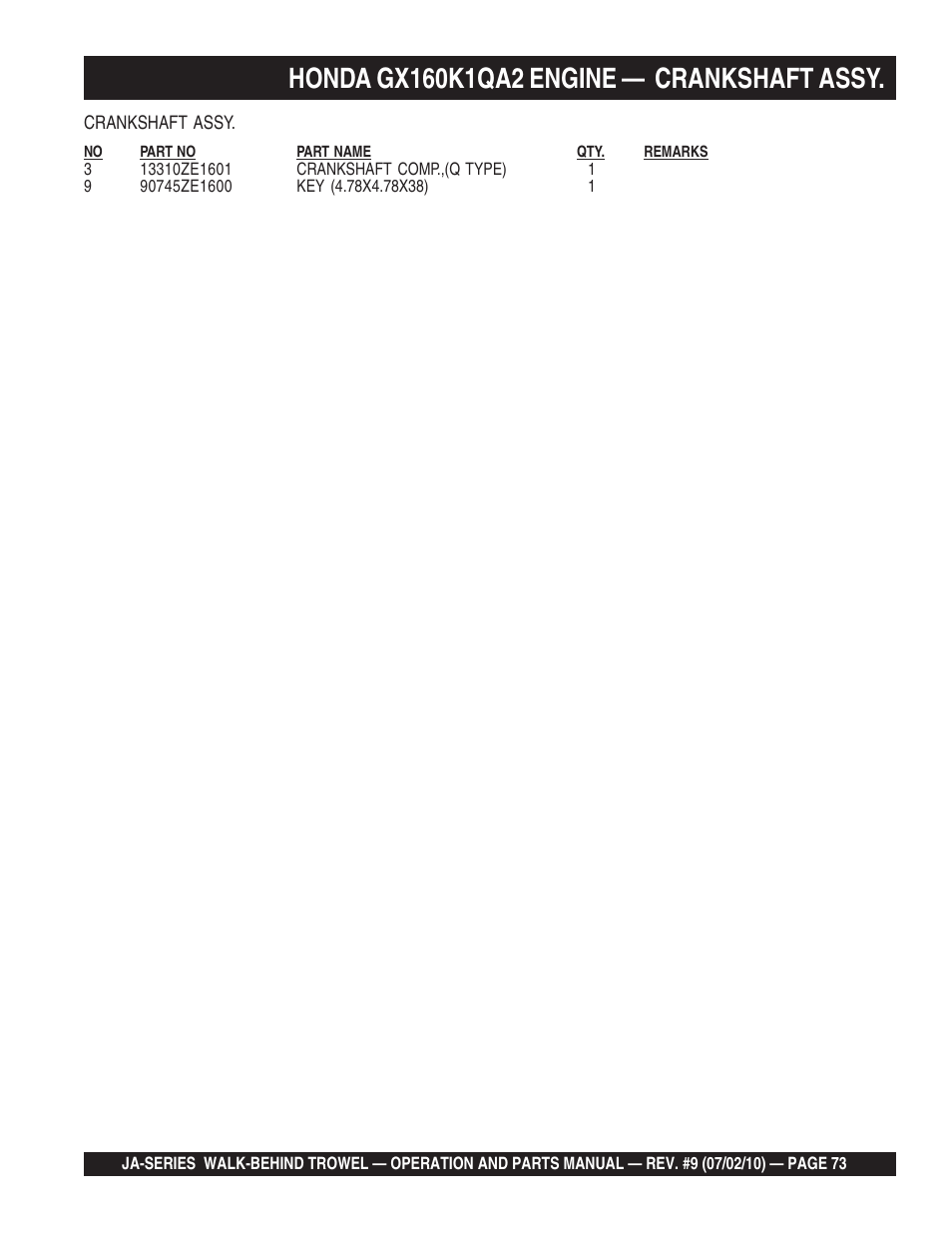 Multiquip JA-SERIES User Manual | Page 73 / 120