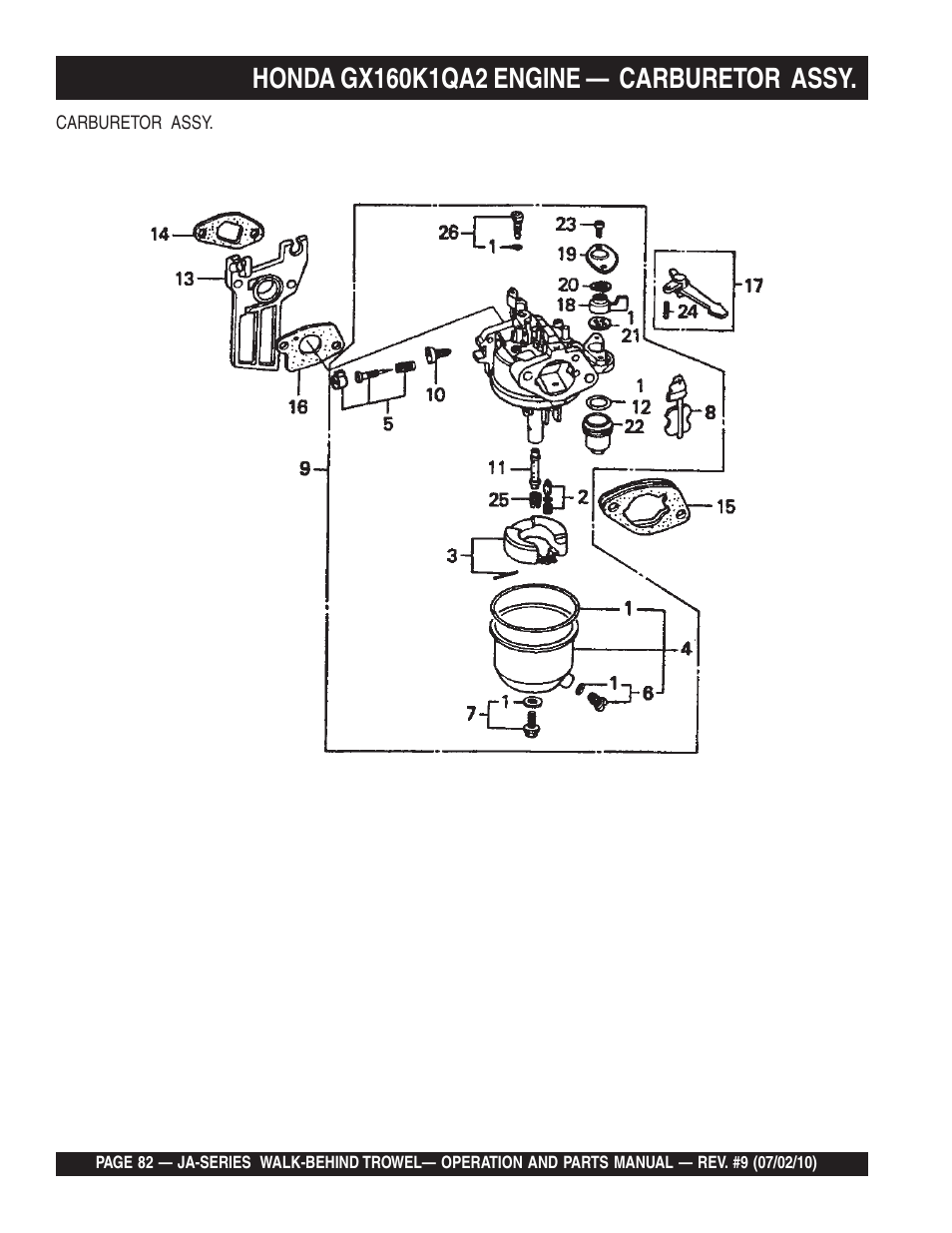 Multiquip JA-SERIES User Manual | Page 82 / 120
