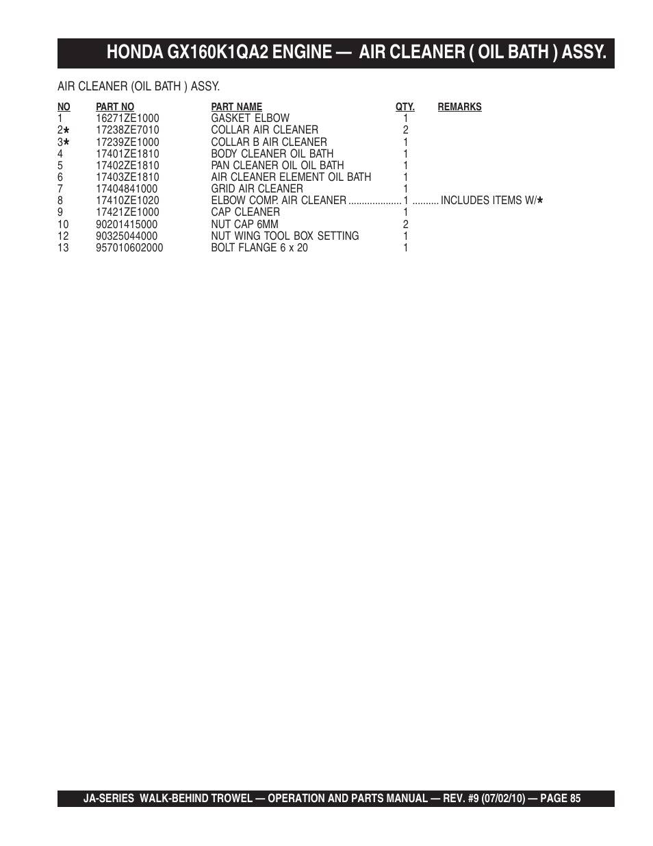 Multiquip JA-SERIES User Manual | Page 85 / 120