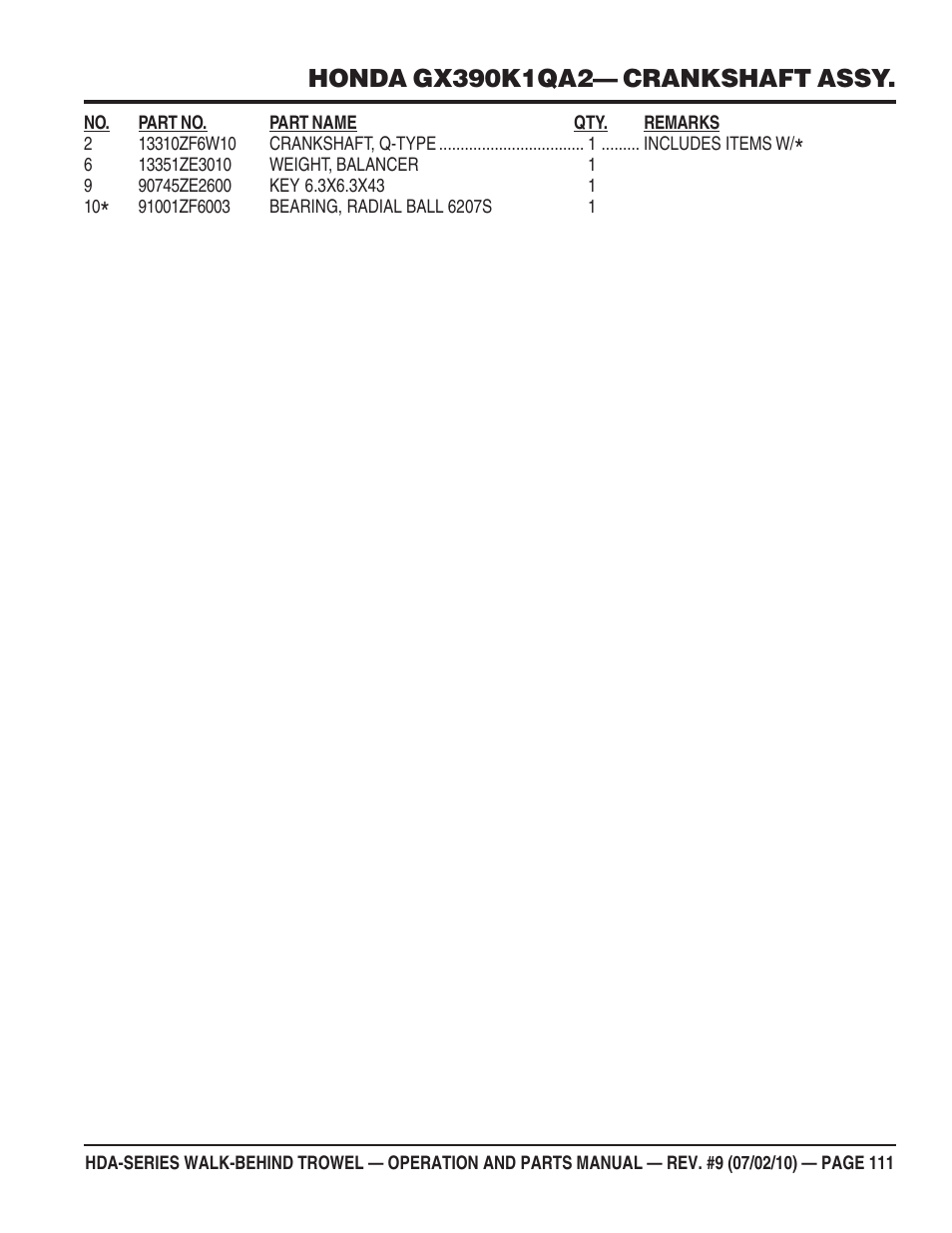 Multiquip HDA-SERIES User Manual | Page 111 / 138