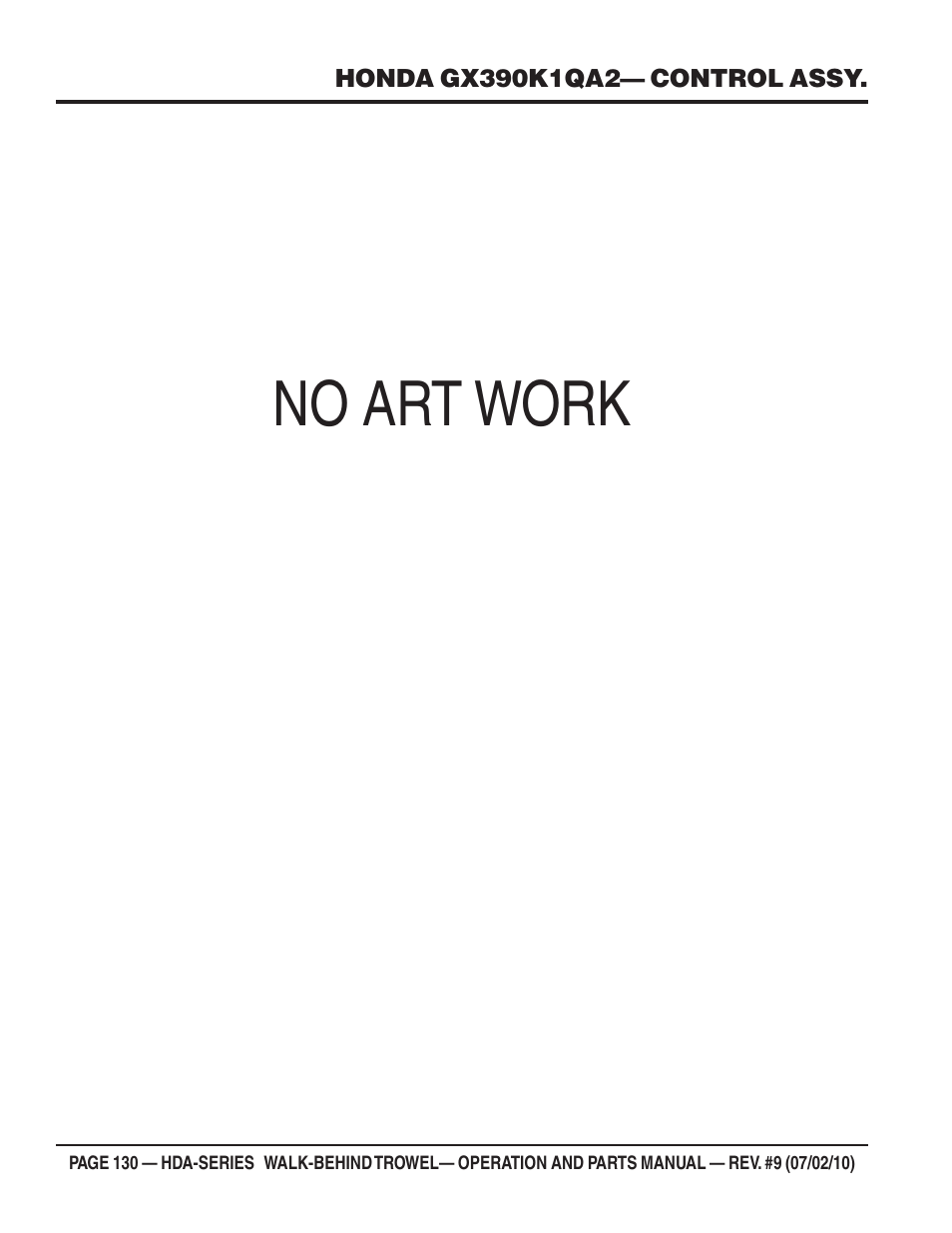 No art work | Multiquip HDA-SERIES User Manual | Page 130 / 138