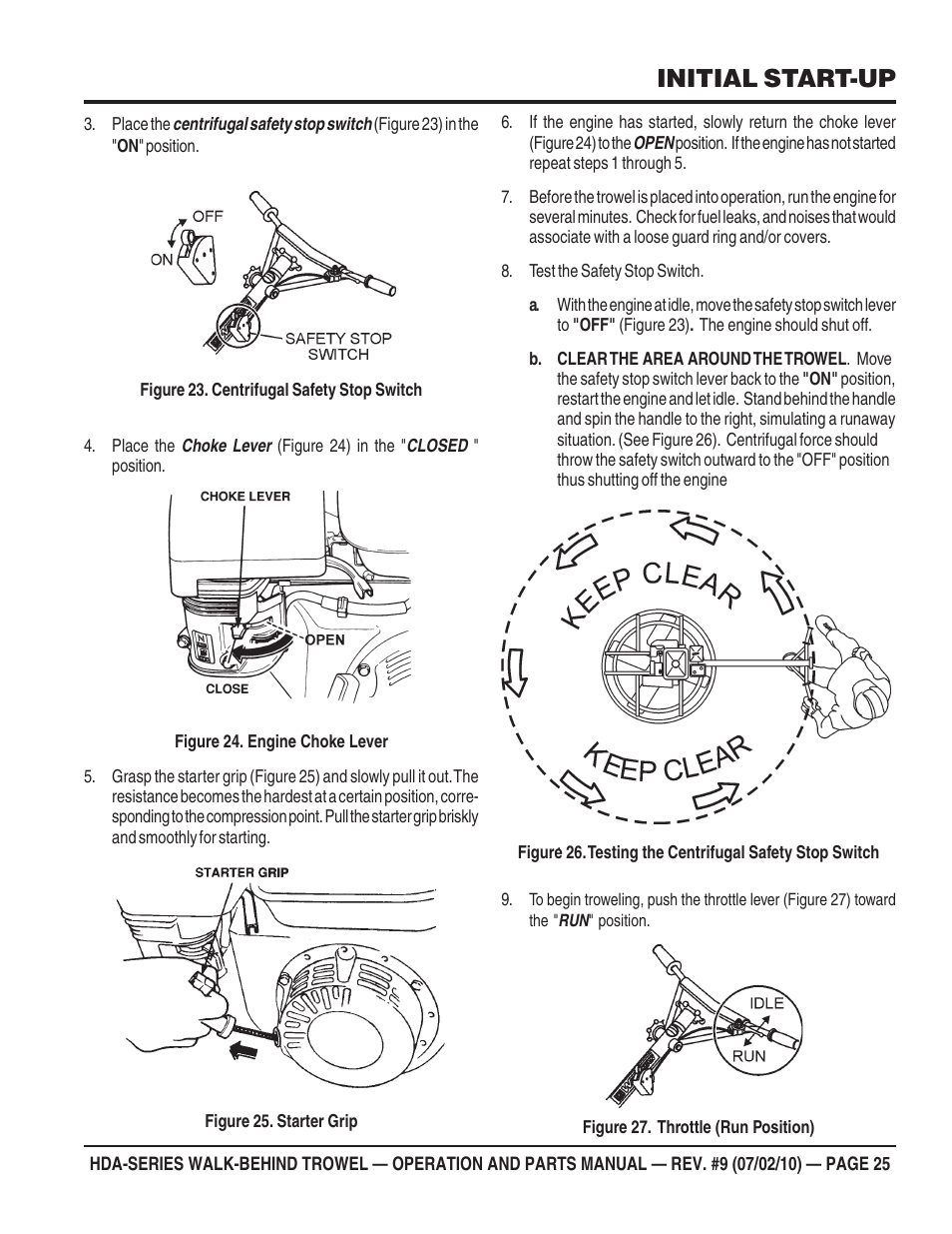 Initial start-up | Multiquip HDA-SERIES User Manual | Page 25 / 138