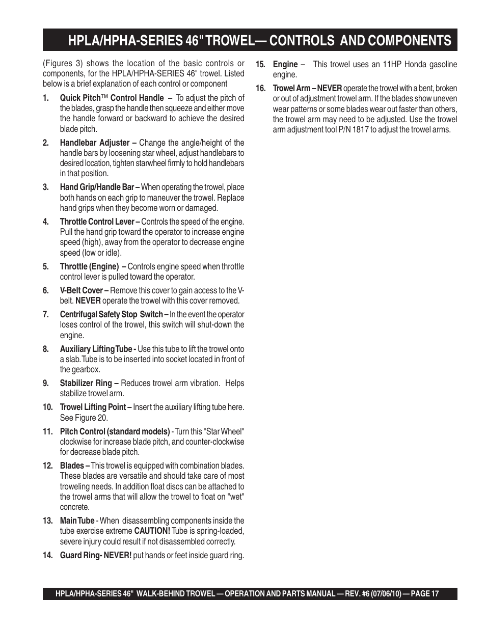 Multiquip HPHA46411H User Manual | Page 17 / 100
