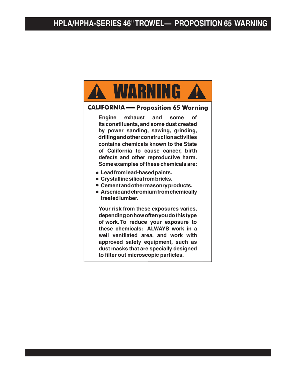 Multiquip HPHA46411H User Manual | Page 2 / 100