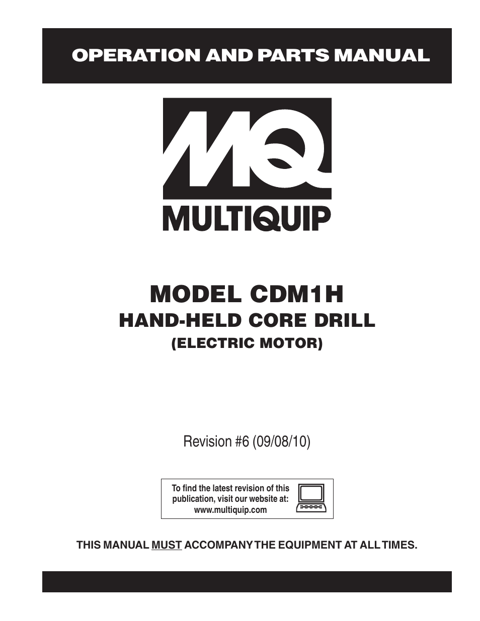 Multiquip CDM1H User Manual | 32 pages