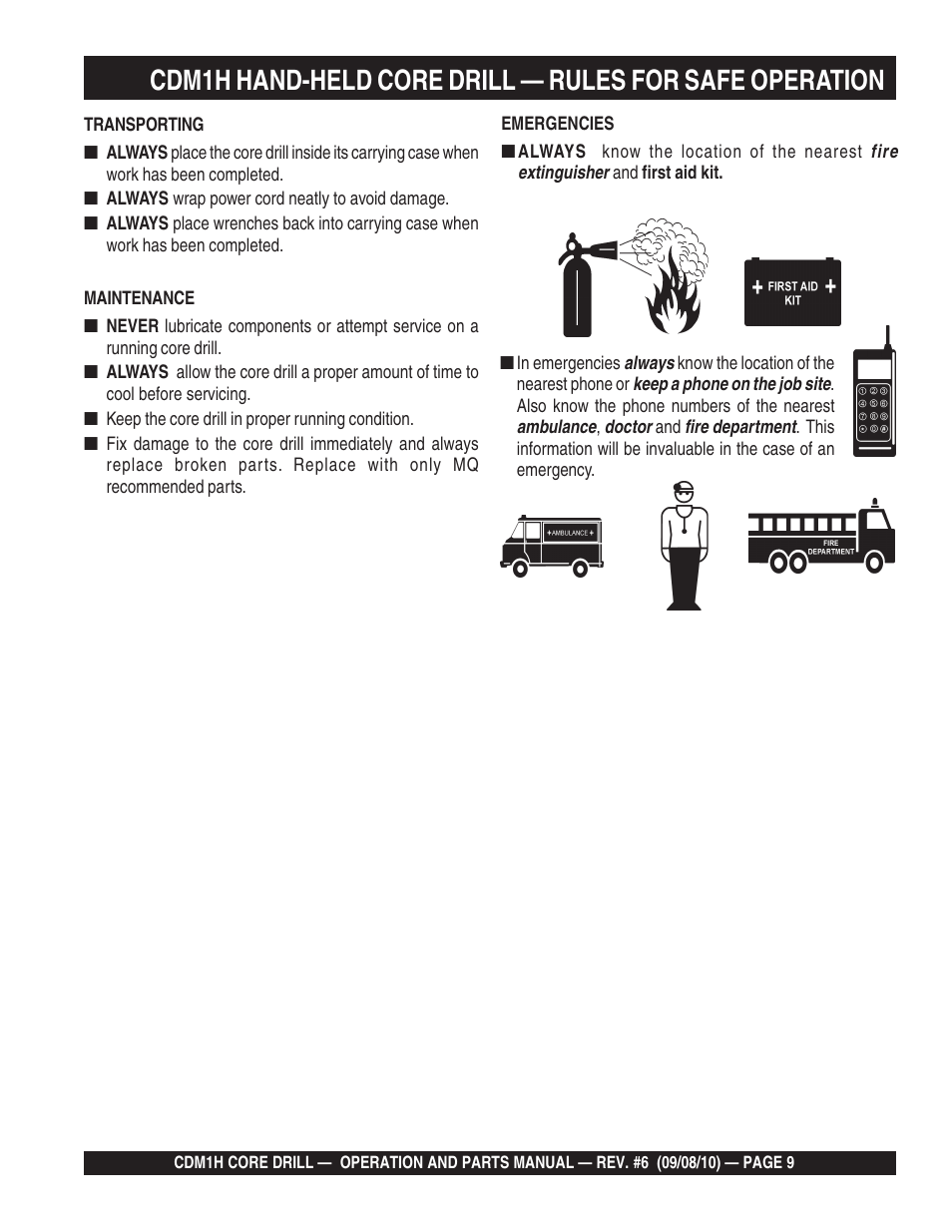 Multiquip CDM1H User Manual | Page 9 / 32