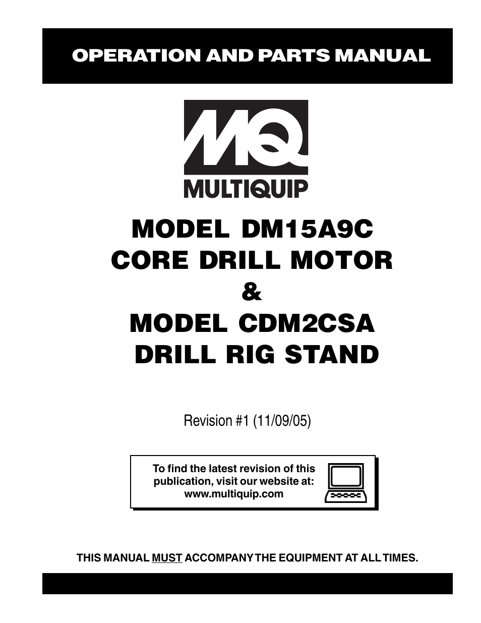 Multiquip CDM2CSA User Manual | 42 pages