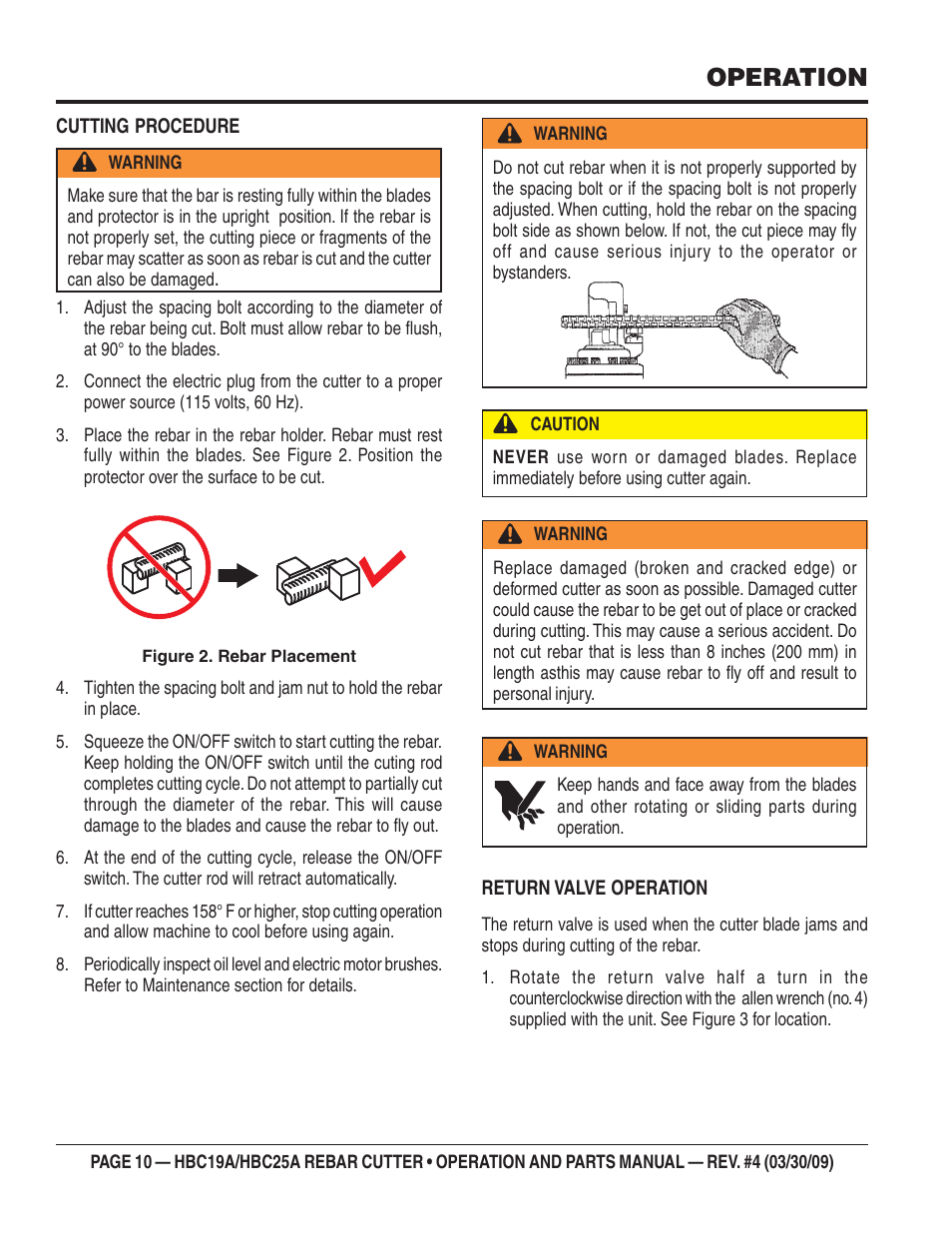 Operation | Multiquip HBC25A User Manual | Page 10 / 30