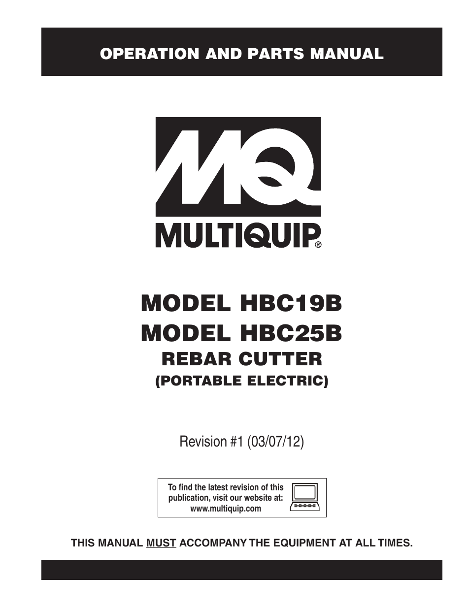 Multiquip HBC25B User Manual | 30 pages