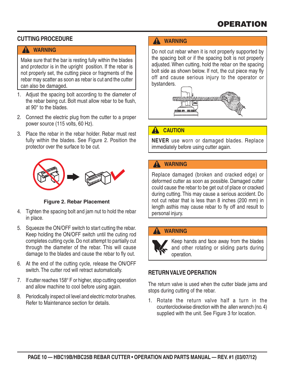 Operation | Multiquip HBC25B User Manual | Page 10 / 30