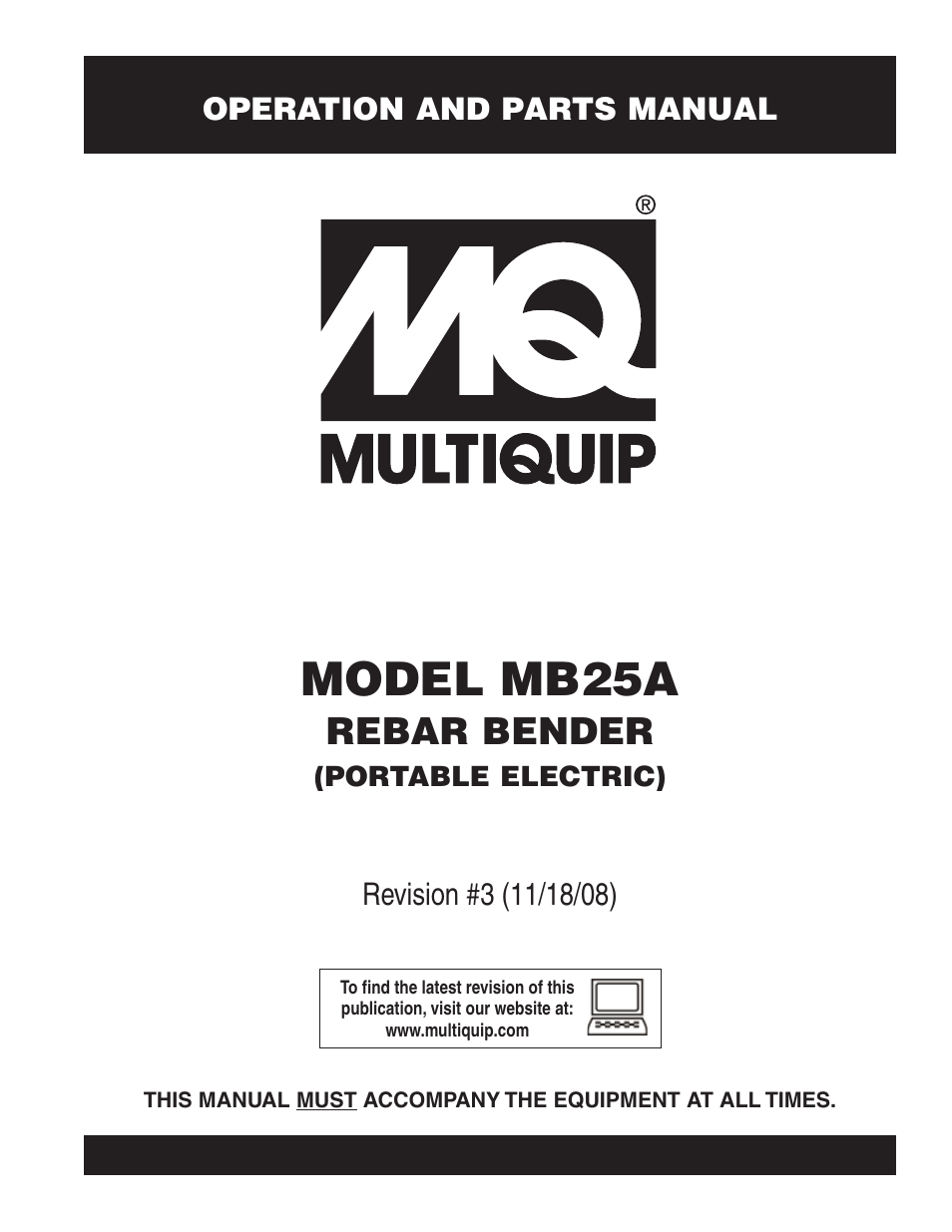 Multiquip MB25A User Manual | 32 pages