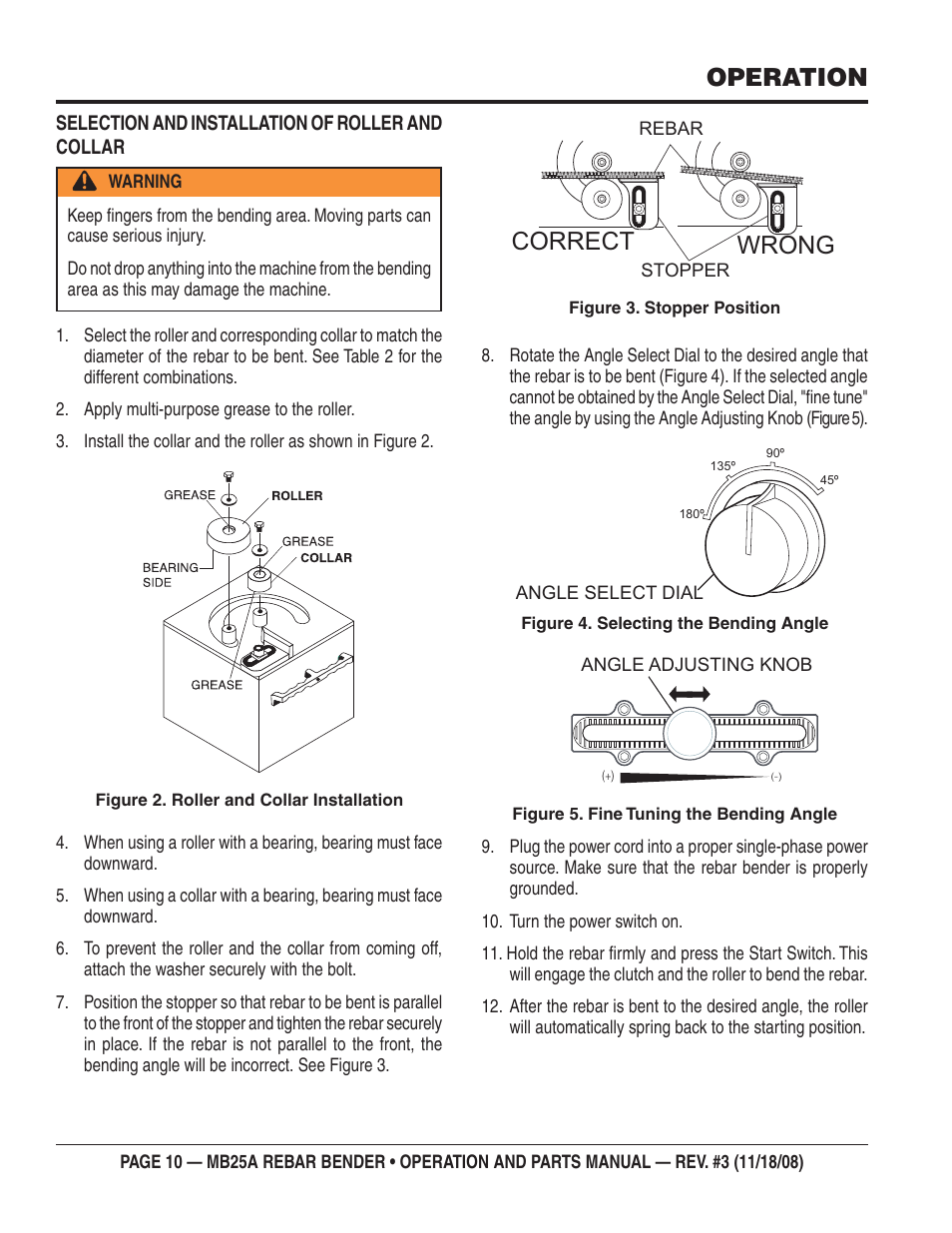 Operation, Correct wrong | Multiquip MB25A User Manual | Page 10 / 32