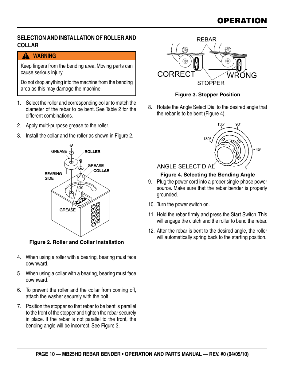 Operation, Correct wrong | Multiquip MB25HD User Manual | Page 10 / 30