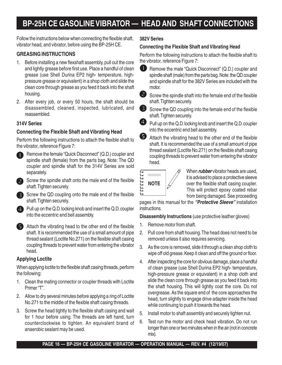 Multiquip BP25H_CE User Manual | Page 16 / 68