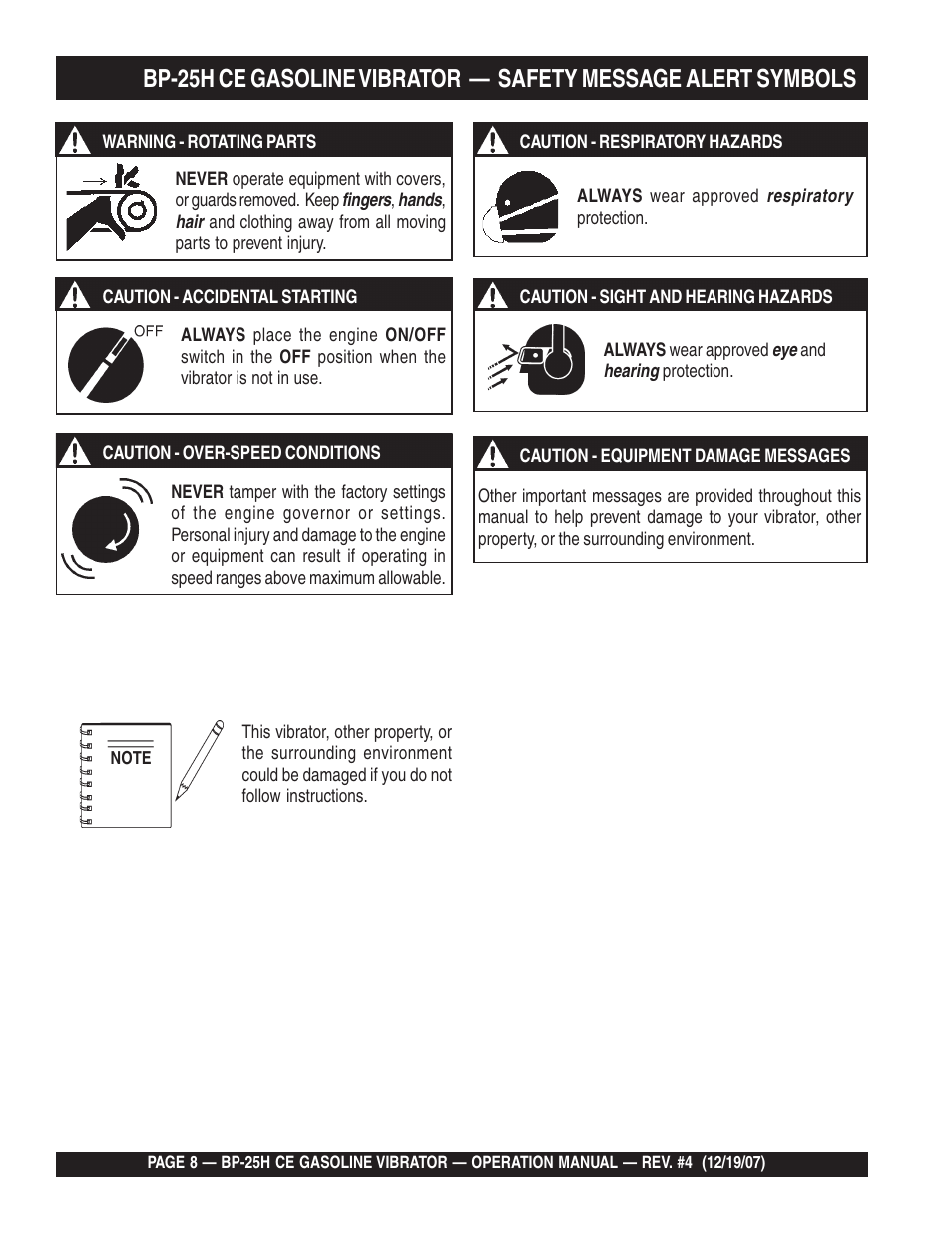 Multiquip BP25H_CE User Manual | Page 8 / 68