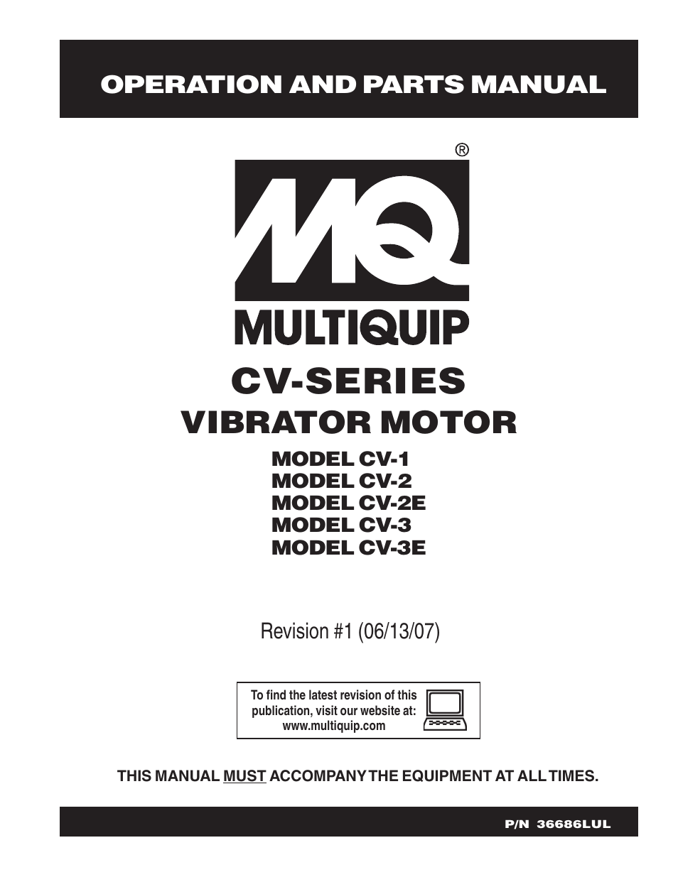 Multiquip CV-3E User Manual | 24 pages