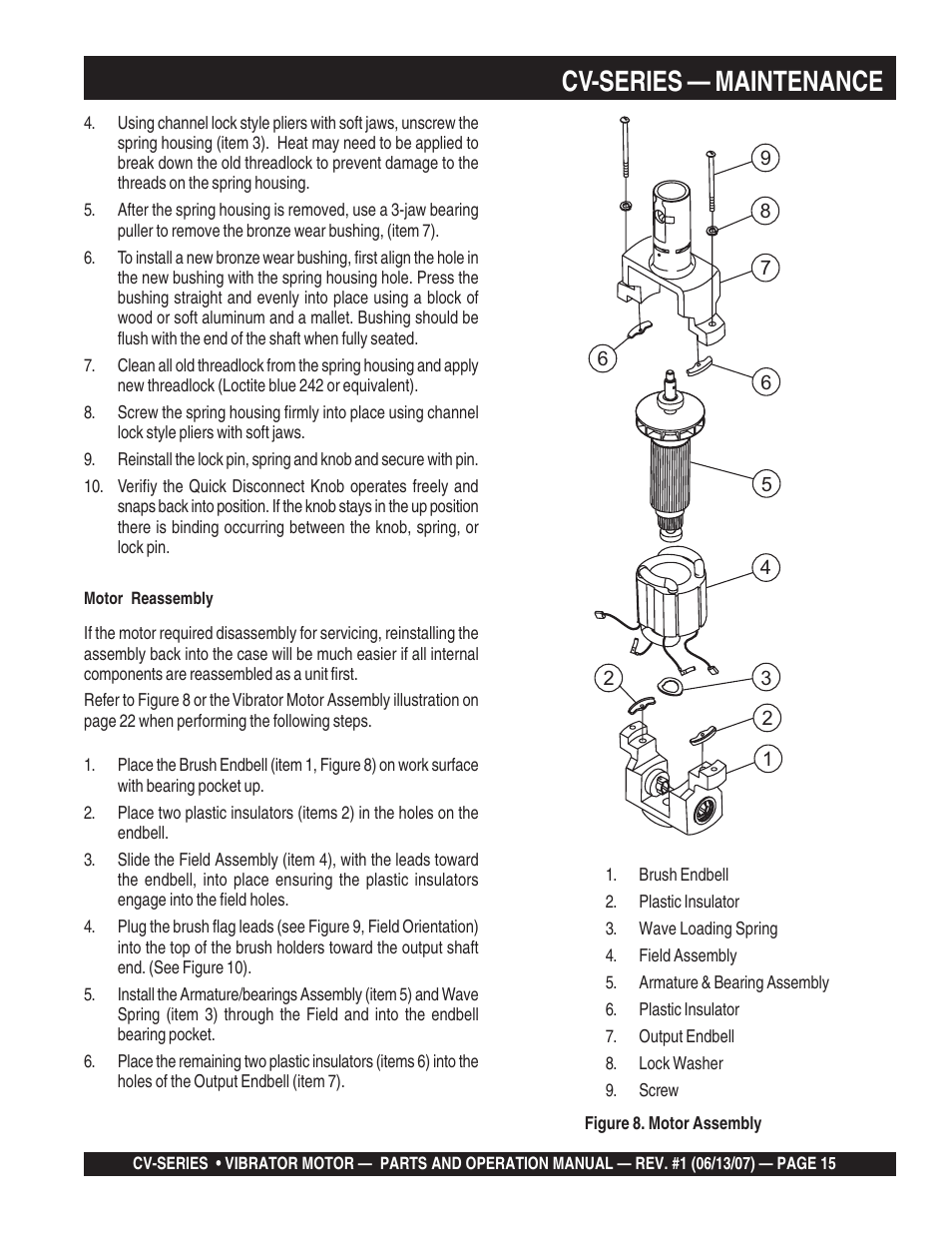 Cv-series — maintenance | Multiquip CV-3E User Manual | Page 15 / 24