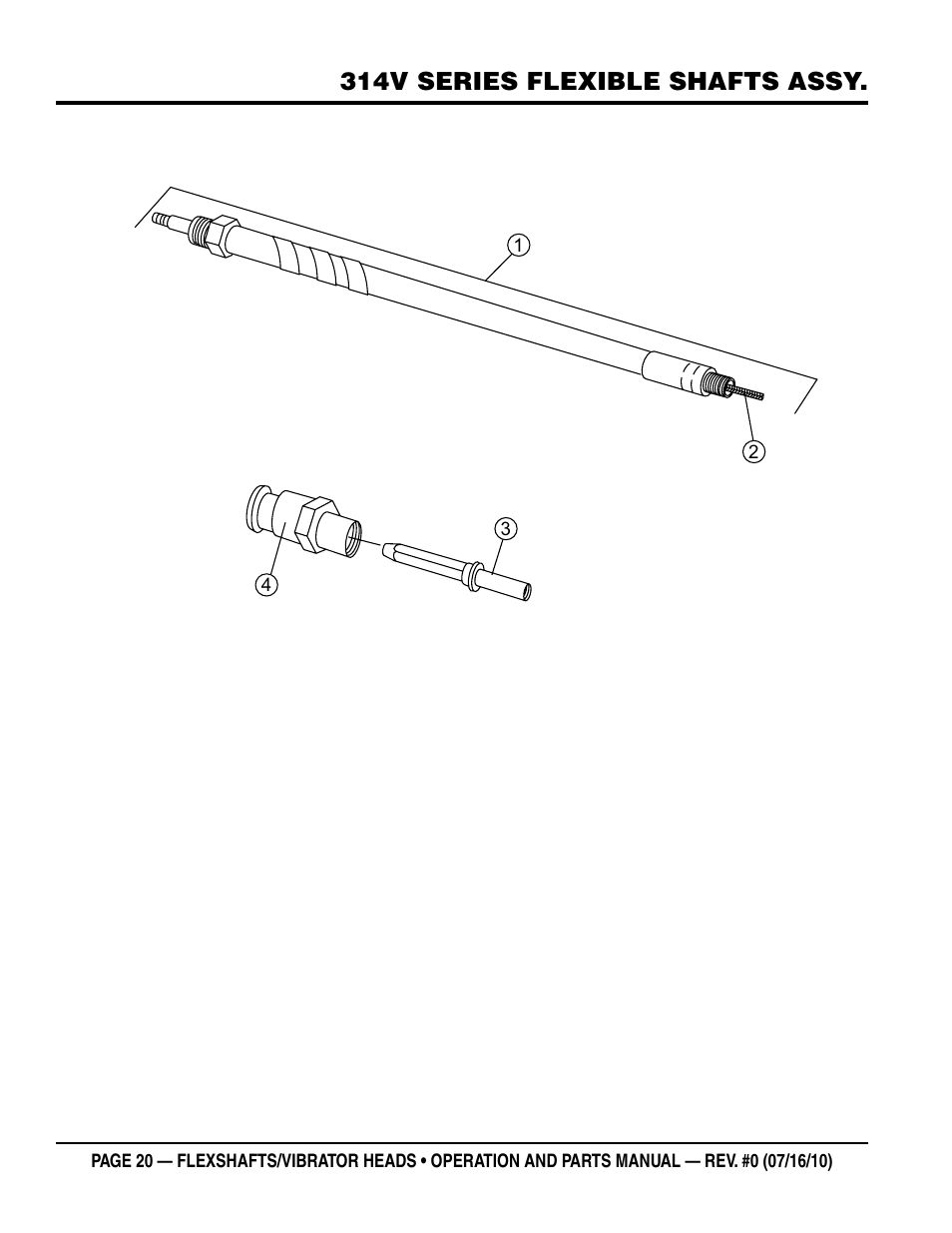 314v series flexible shafts assy | Multiquip 900HD~2600HD User Manual | Page 20 / 34