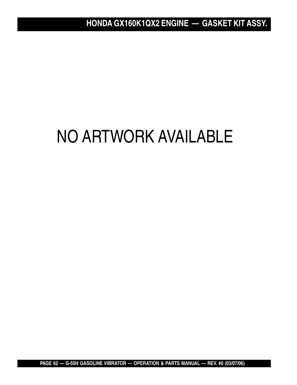 No artwork available | Multiquip G55H User Manual | Page 62 / 68