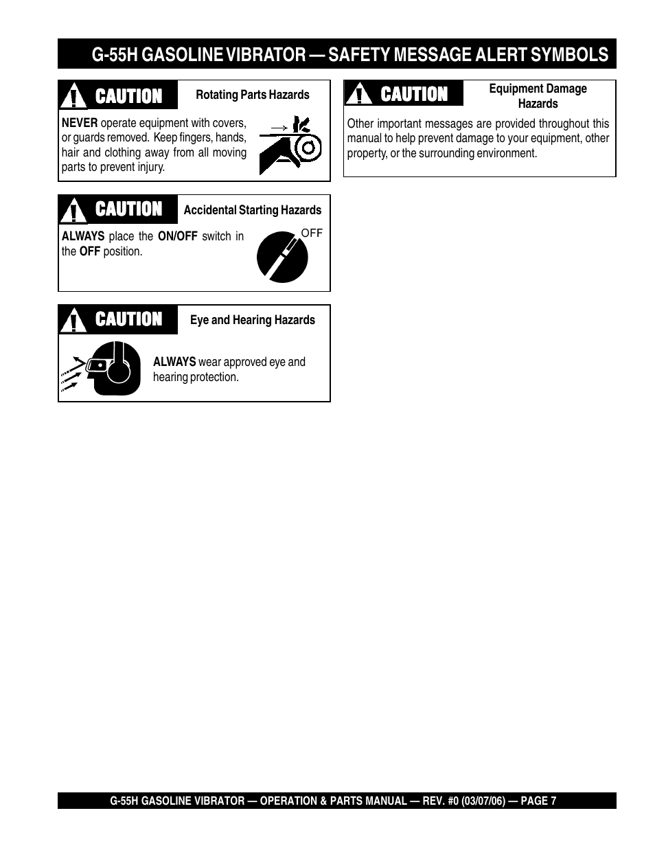 Multiquip G55H User Manual | Page 7 / 68