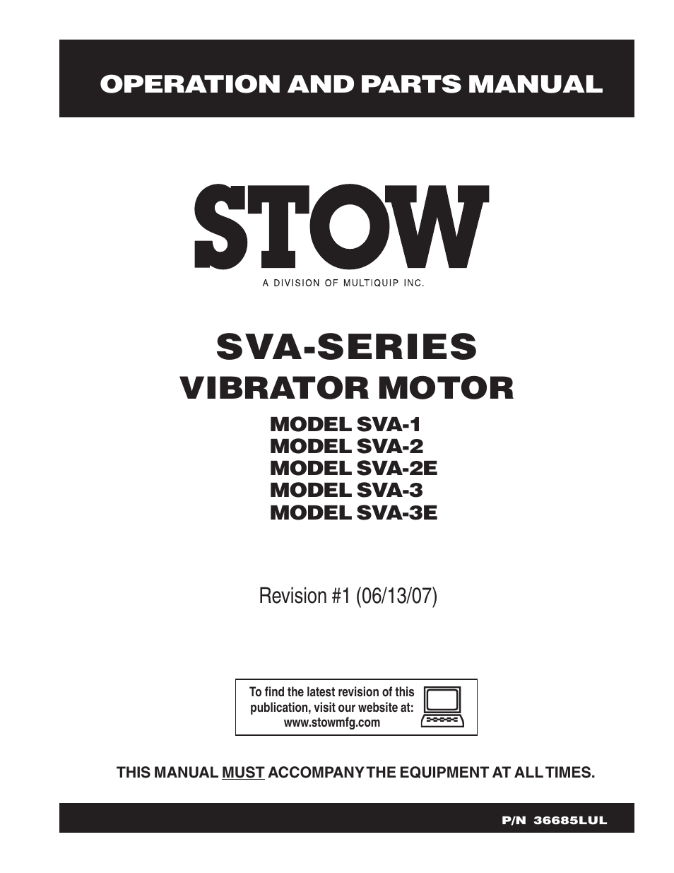 Multiquip SVA-3e User Manual | 24 pages