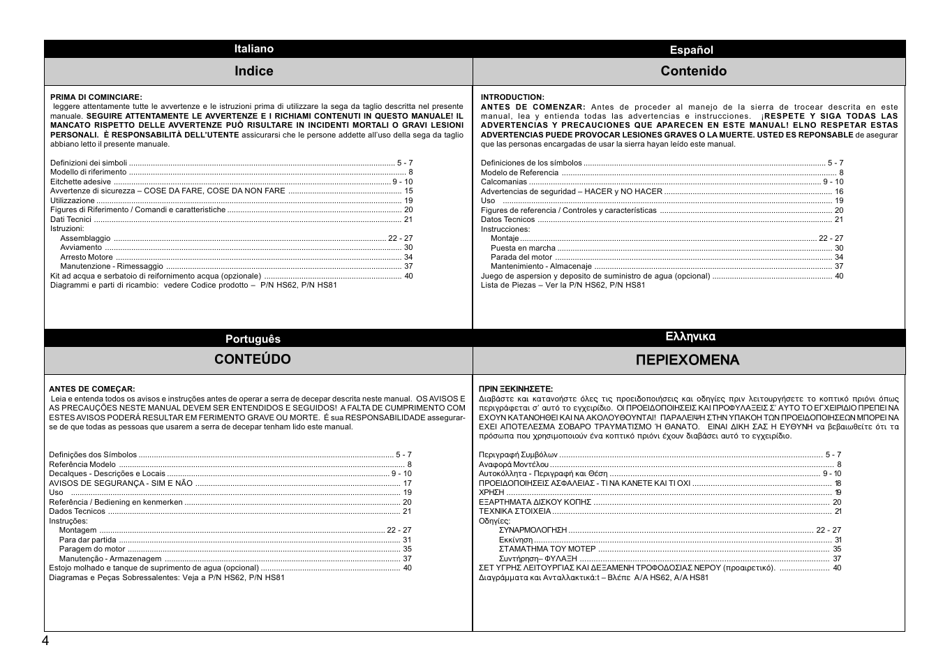 Multiquip HS81 User Manual | Page 4 / 42
