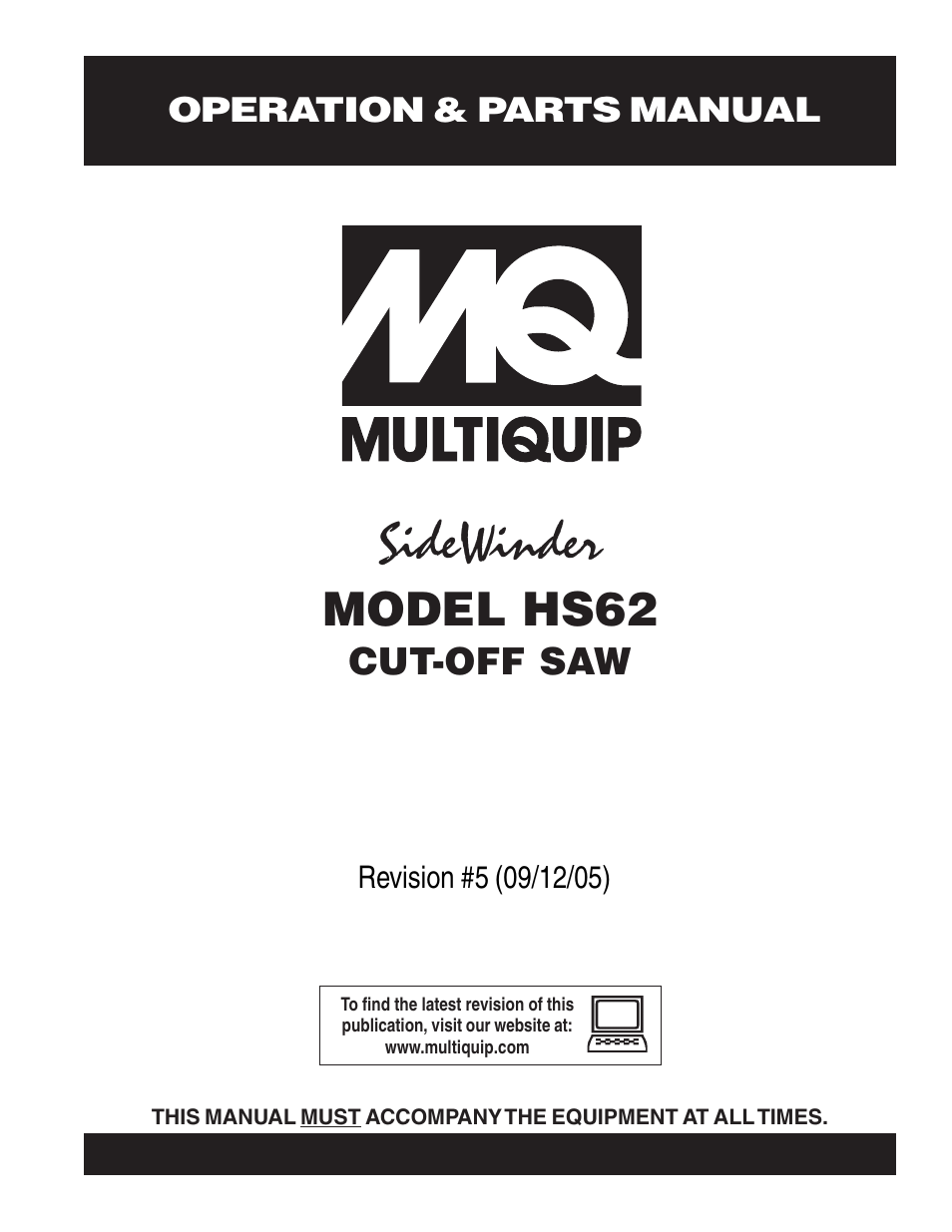 Multiquip HS62 User Manual | 68 pages