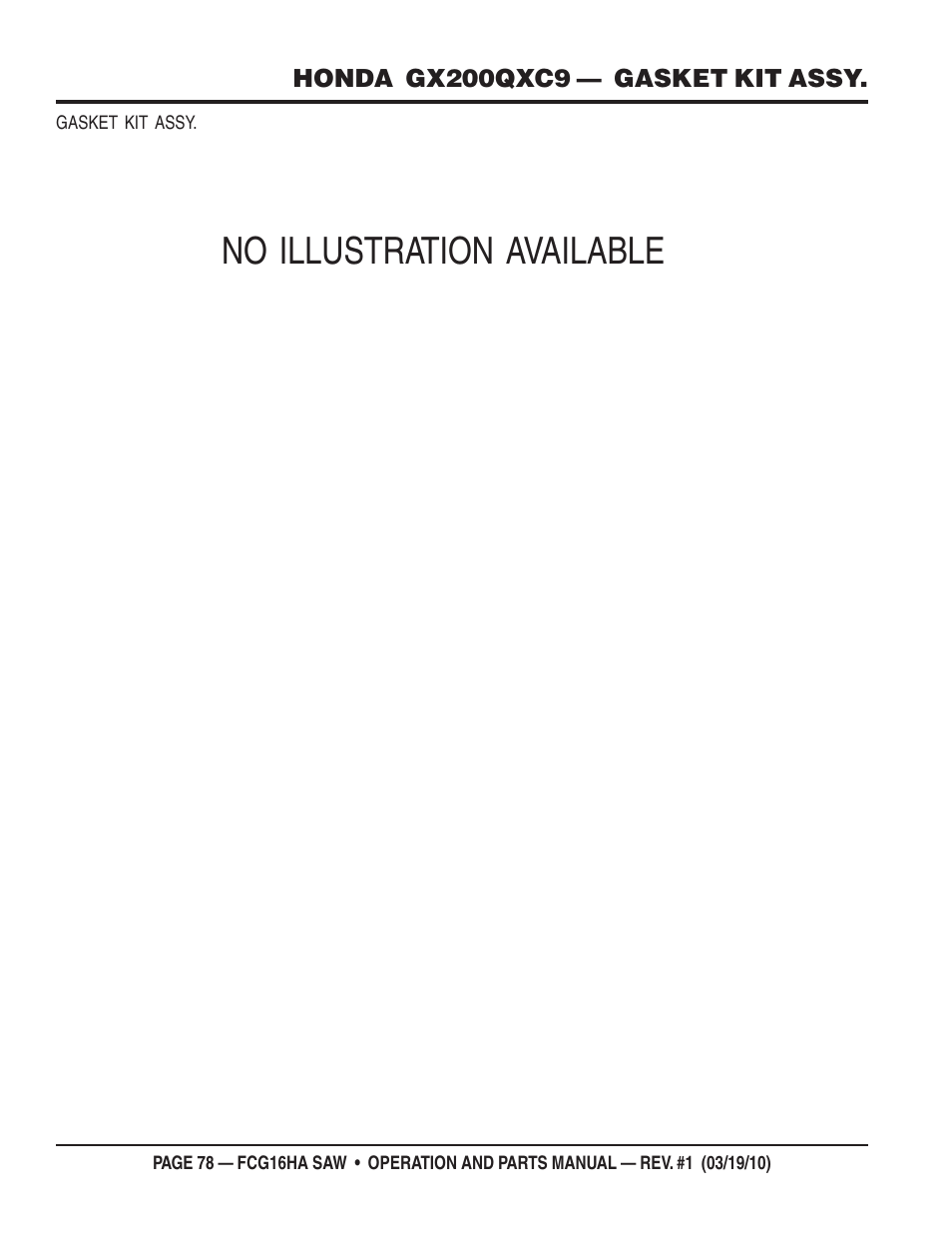 No illustration available | Multiquip FCG16HA User Manual | Page 78 / 84