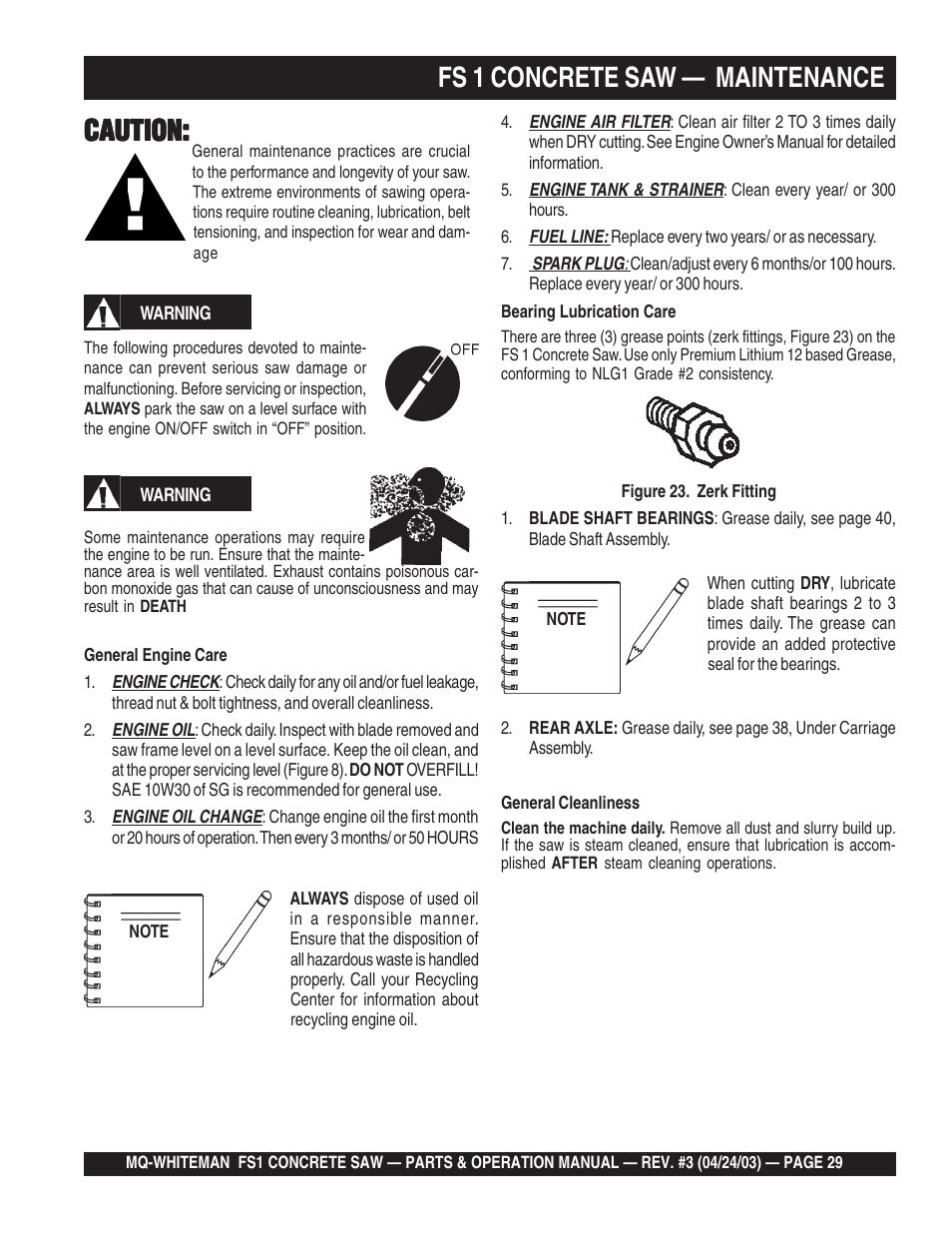 Multiquip FS1 User Manual | Page 29 / 56