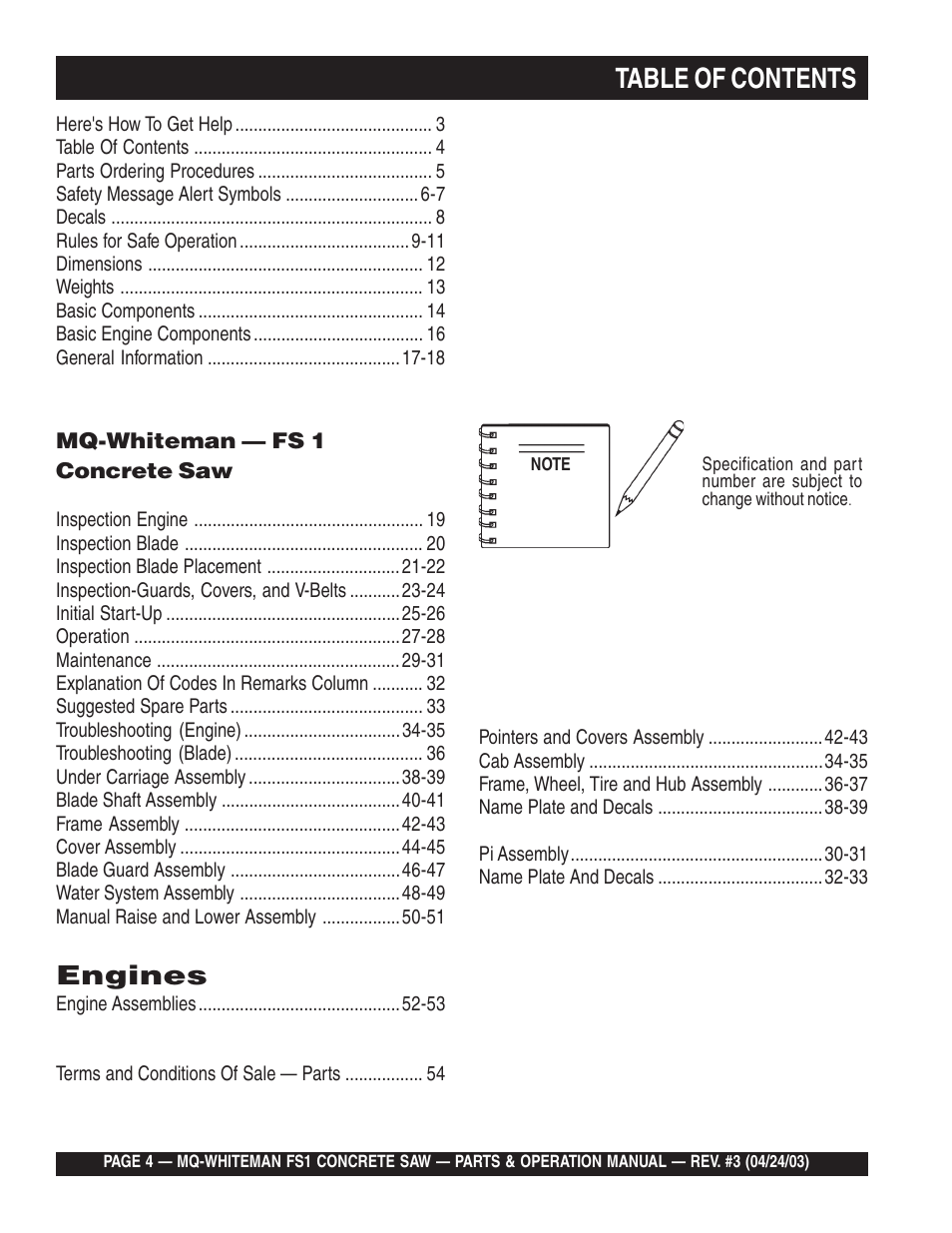 Multiquip FS1 User Manual | Page 4 / 56