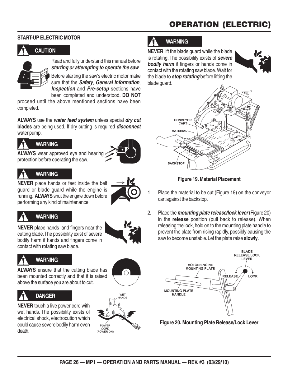 Operation (electric) | Multiquip MP1420E User Manual | Page 26 / 94