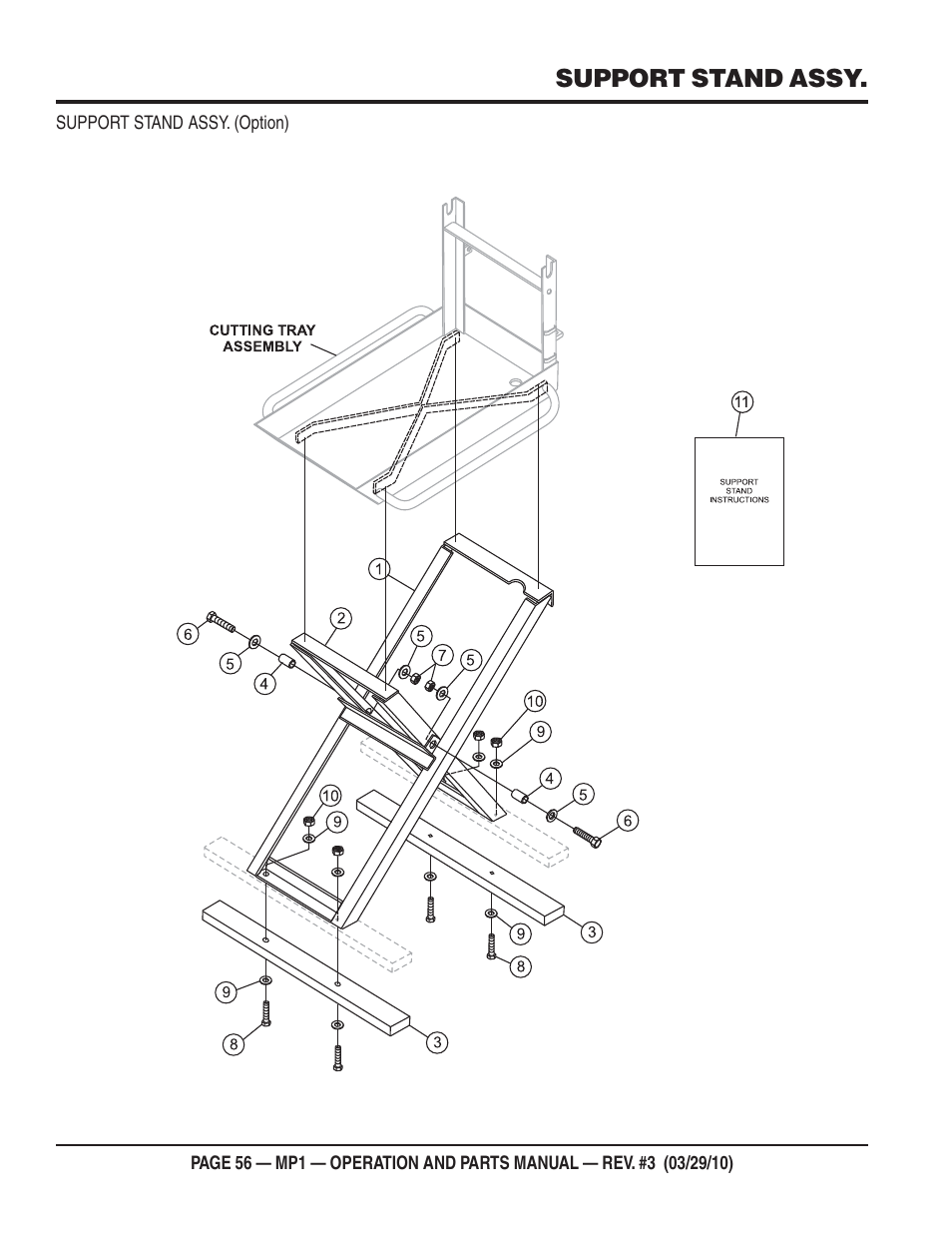 Support stand assy | Multiquip MP1420E User Manual | Page 56 / 94