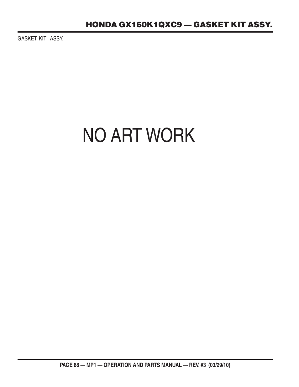 No art work | Multiquip MP1420E User Manual | Page 88 / 94