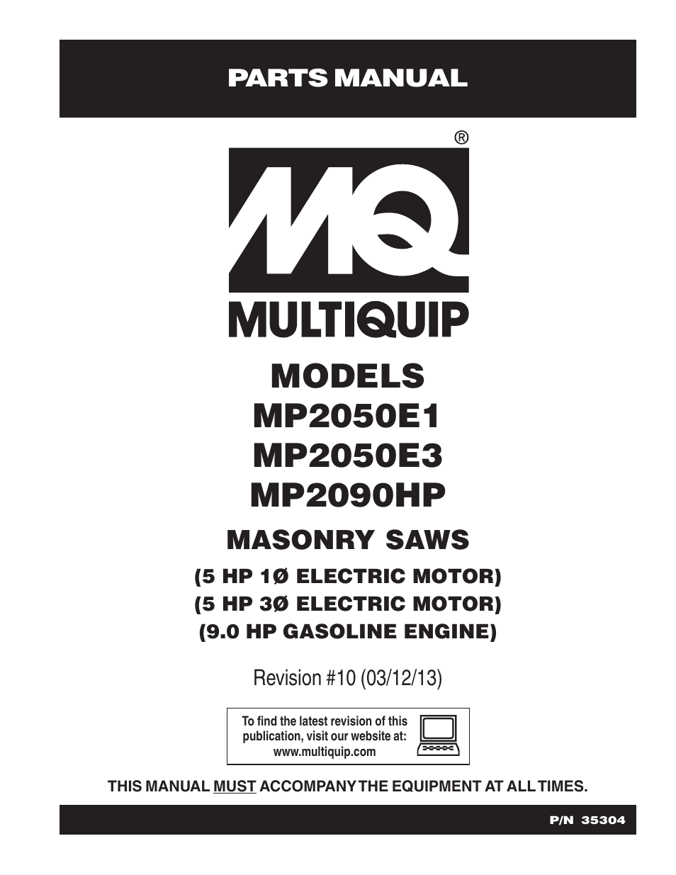 Multiquip MP2090HP User Manual | 64 pages