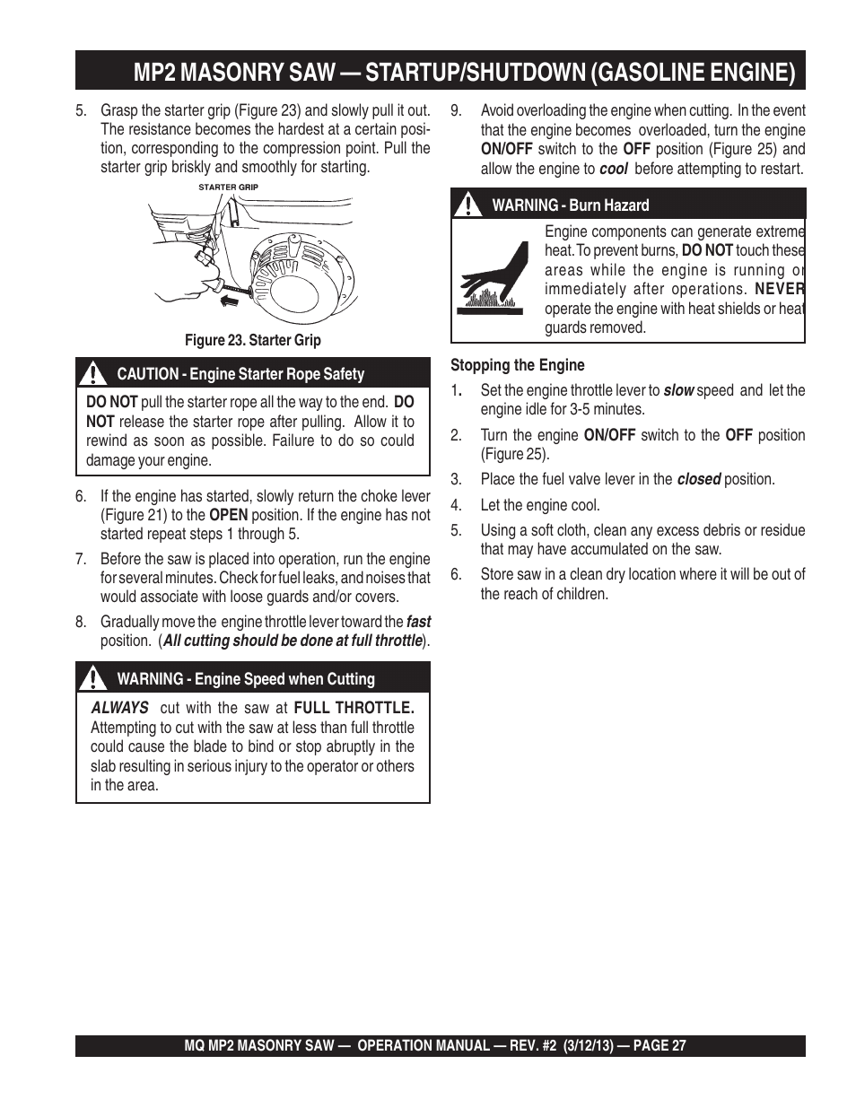 Multiquip MP2090HP User Manual | Page 27 / 42