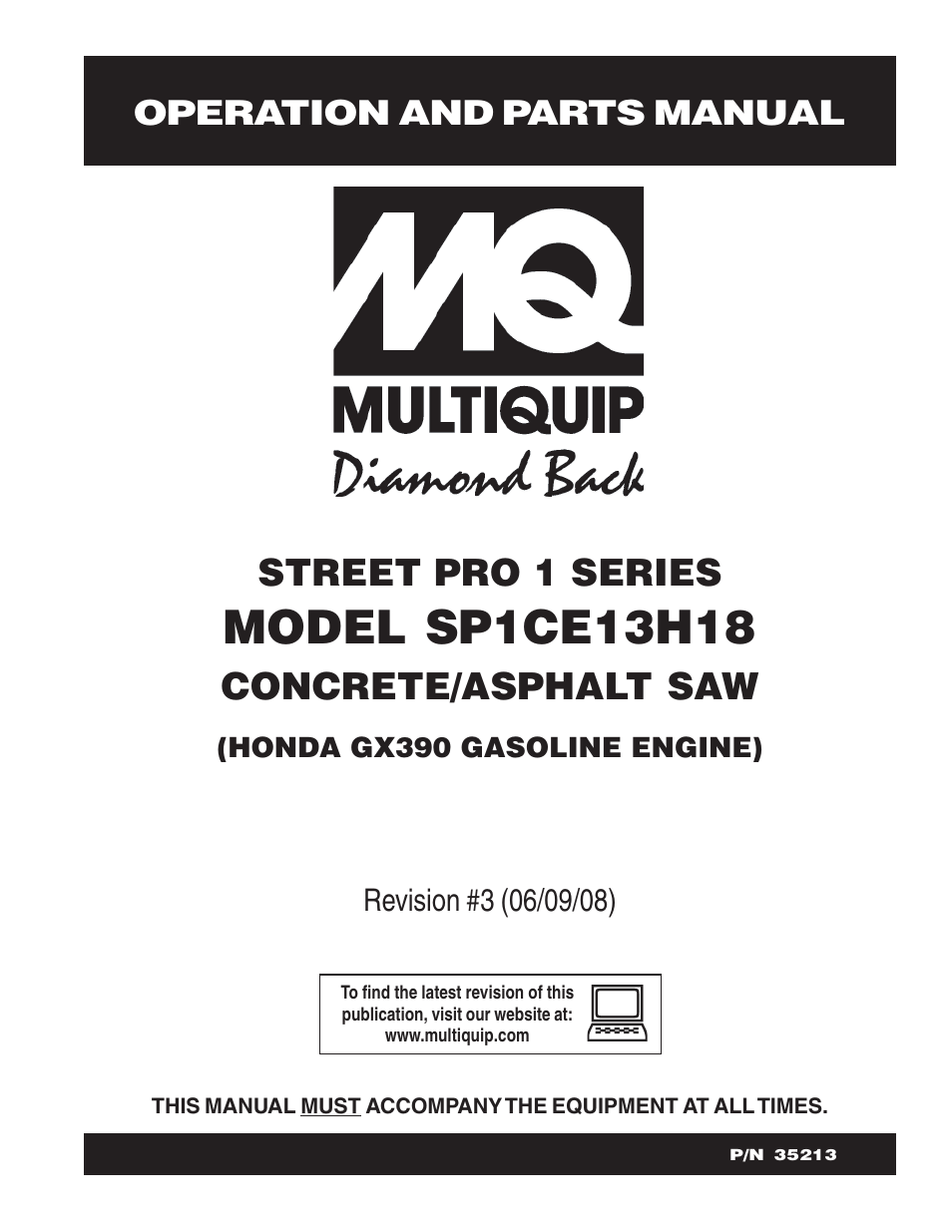 Multiquip SP1CE13H18 User Manual | 82 pages