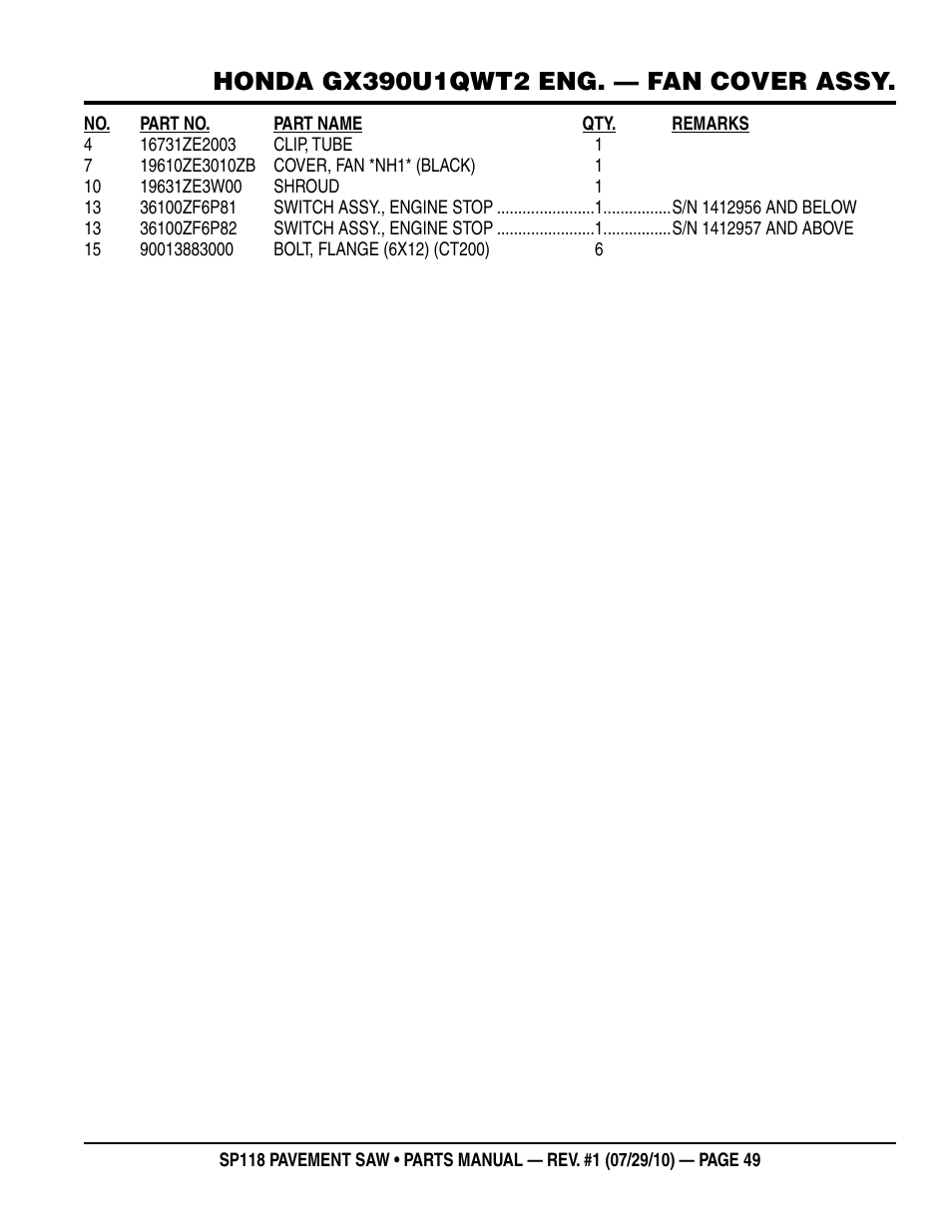 Multiquip SP118 User Manual | Page 49 / 66
