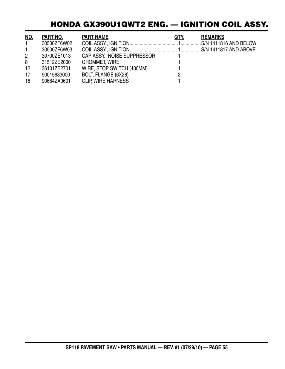 Multiquip SP118 User Manual | Page 55 / 66