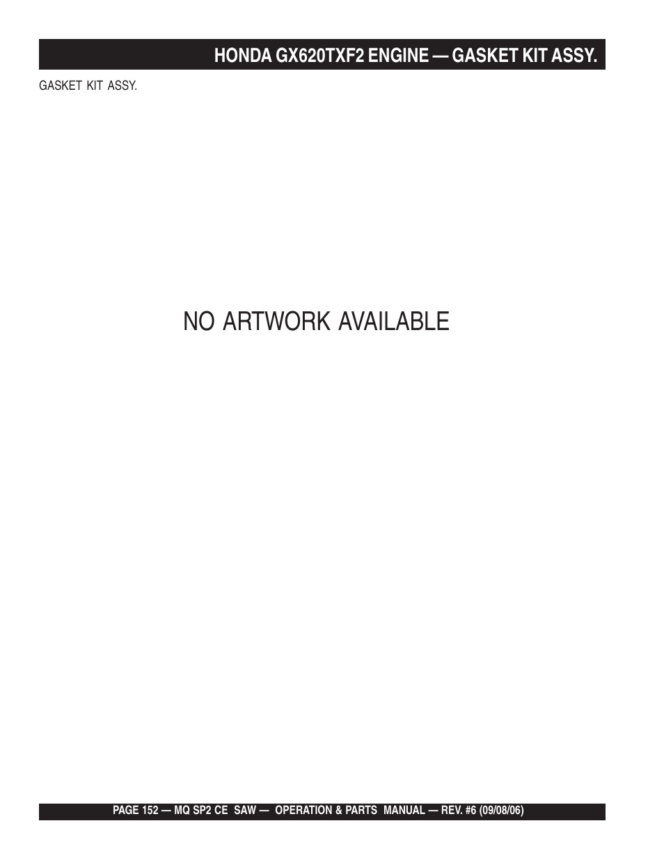 No artwork available | Multiquip SP2 SCE20H20 User Manual | Page 152 / 158