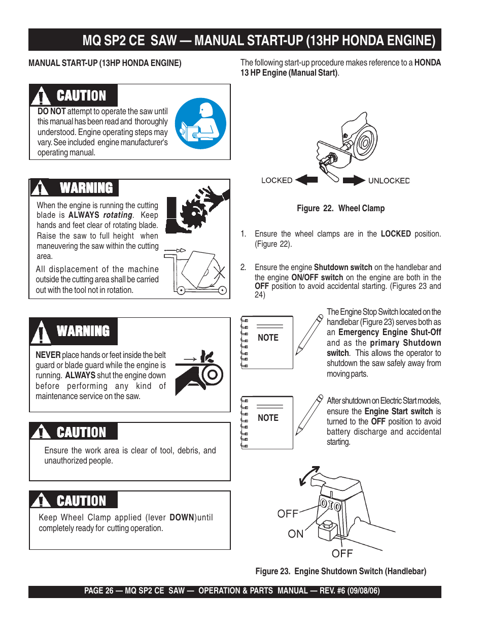 Cauti, Cauti caution, Warning | Multiquip SP2 SCE20H20 User Manual | Page 26 / 158