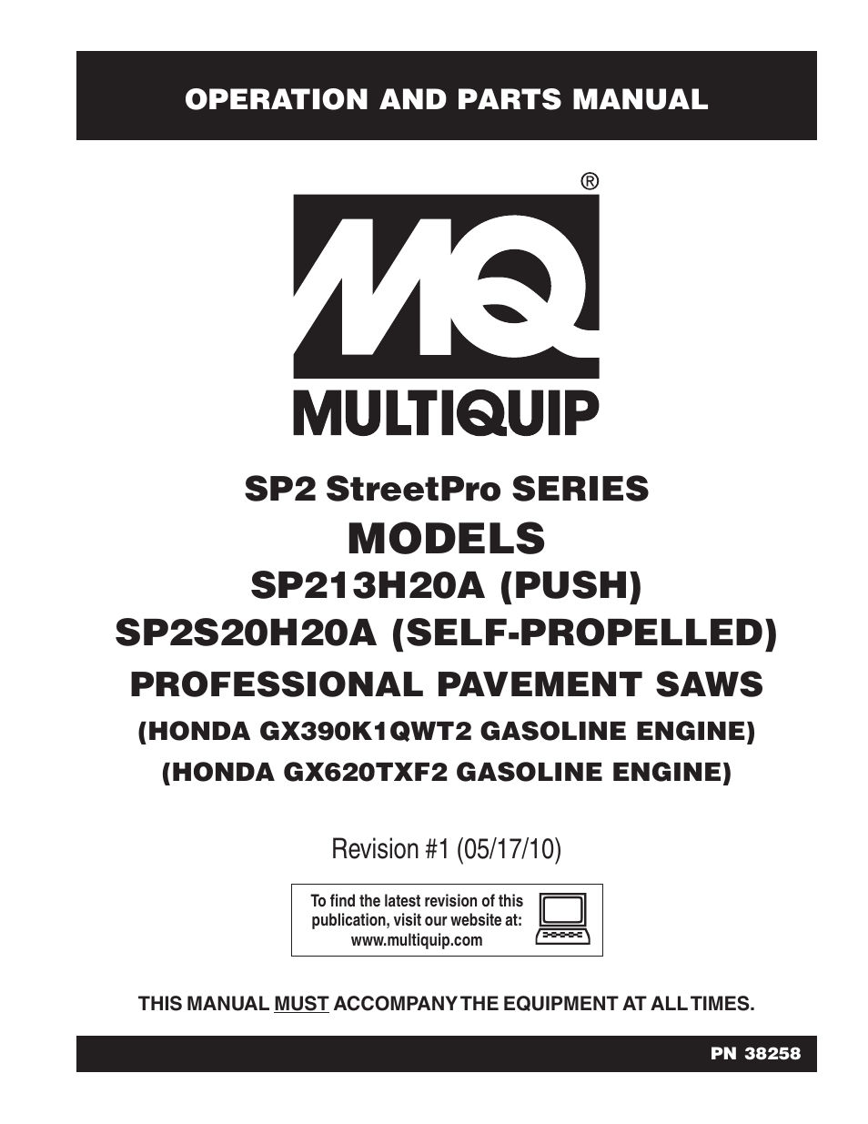Multiquip SP2S20H20A User Manual | 160 pages