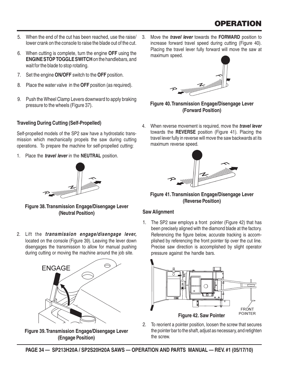 Operation | Multiquip SP2S20H20A User Manual | Page 34 / 160
