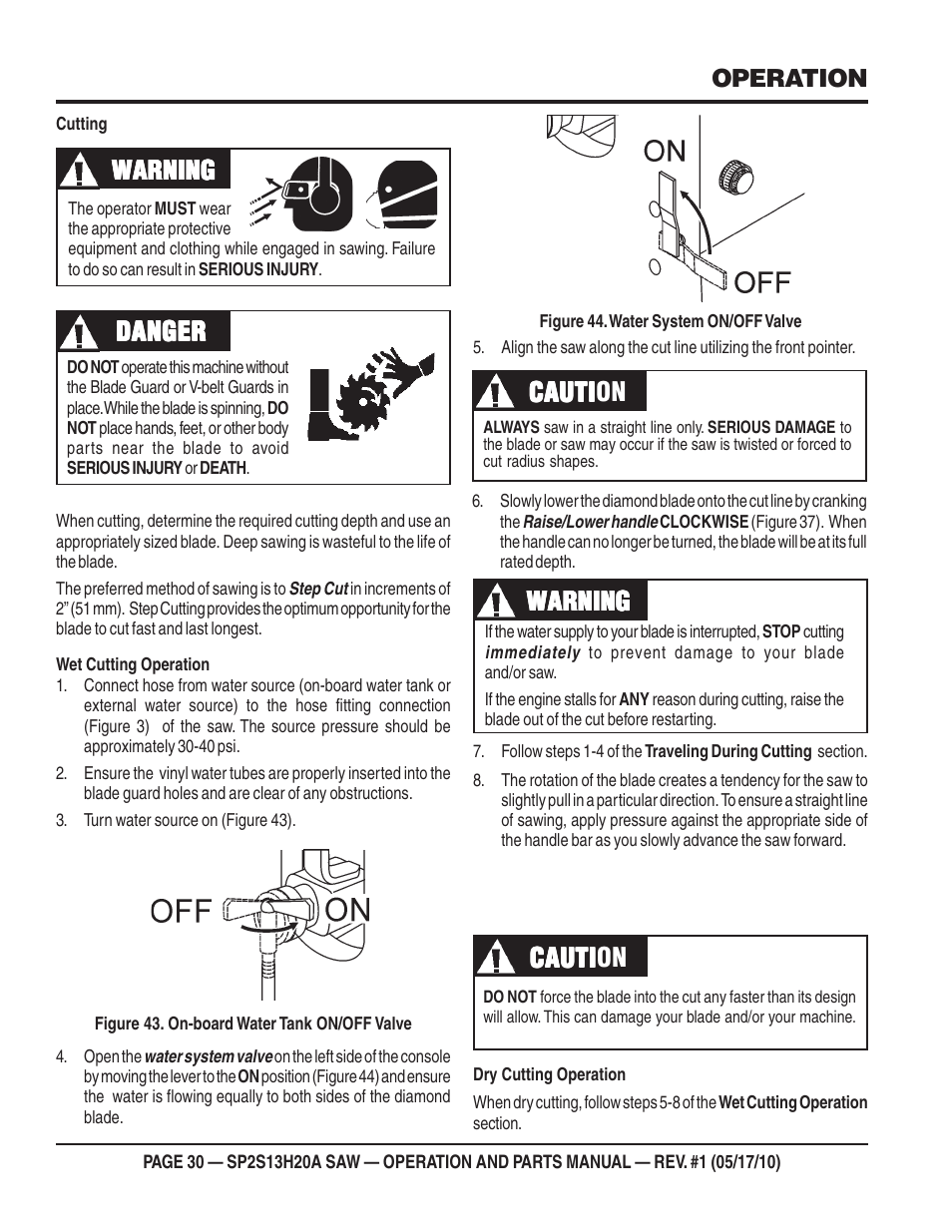 Warning, Cauti, Danger | Cauti caution | Multiquip SP2S13H20A User Manual | Page 30 / 108