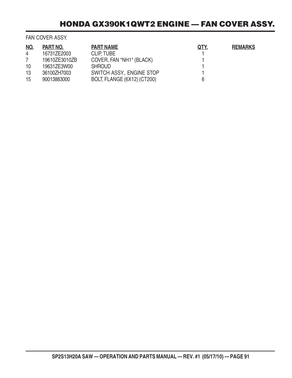 Multiquip SP2S13H20A User Manual | Page 91 / 108
