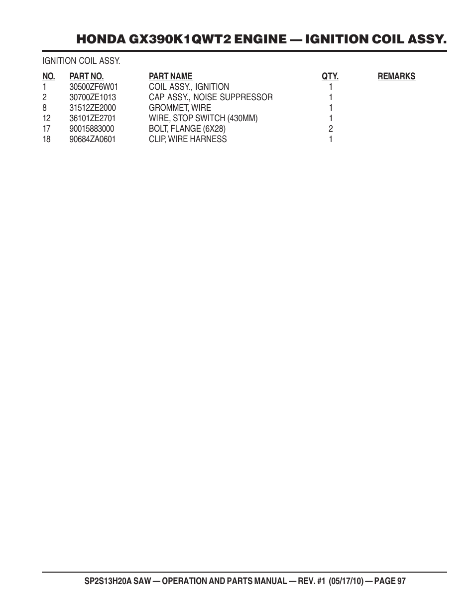 Multiquip SP2S13H20A User Manual | Page 97 / 108