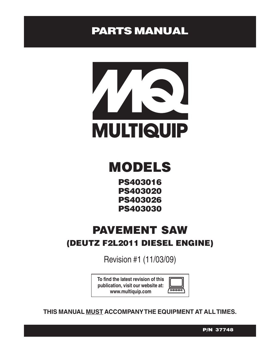 Multiquip PS403030 User Manual | 66 pages