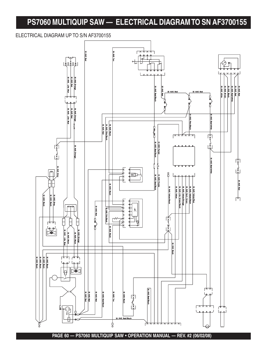 Multiquip PS706036 User Manual | Page 60 / 66