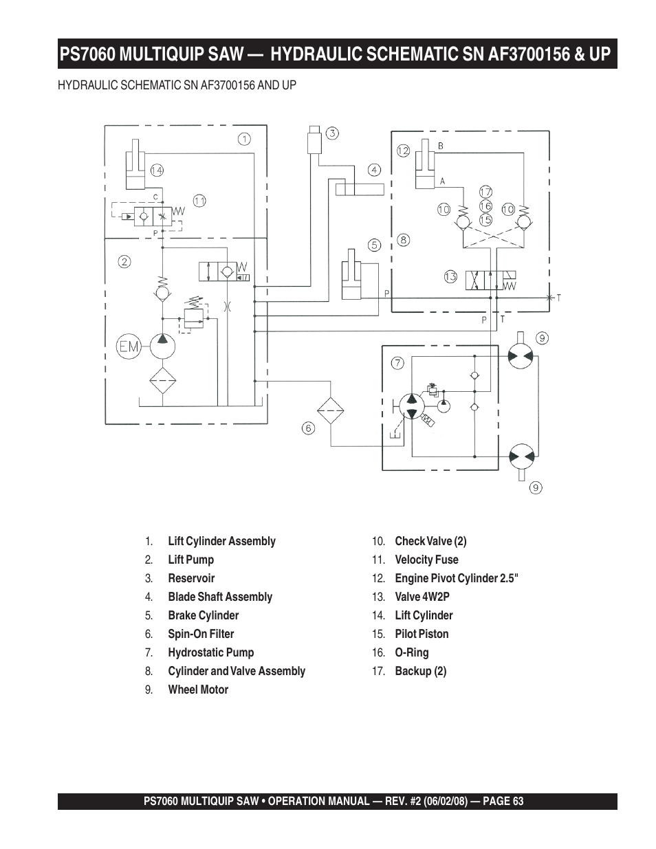 Multiquip PS706036 User Manual | Page 63 / 66