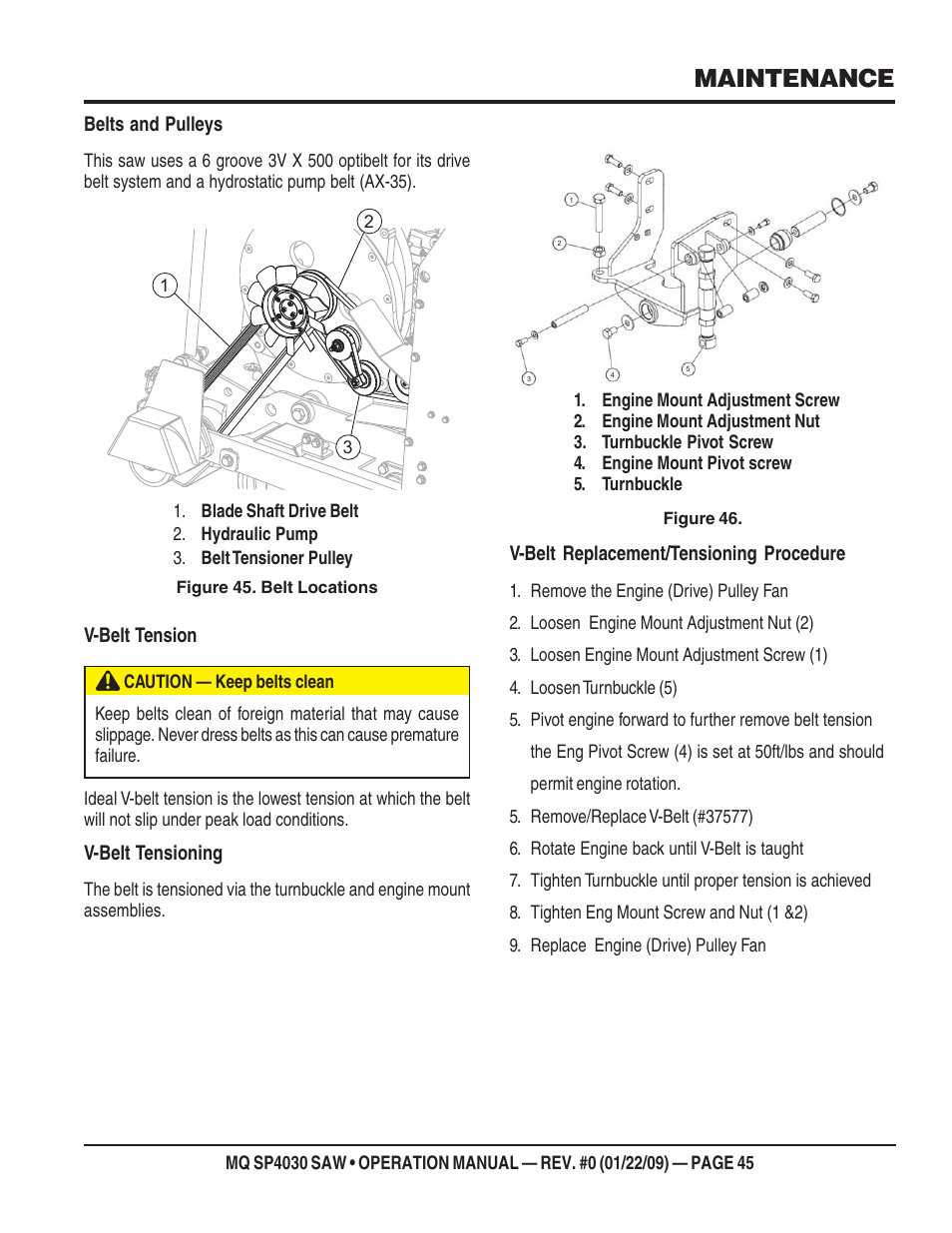 Maintenance | Multiquip SP403030 User Manual | Page 45 / 60